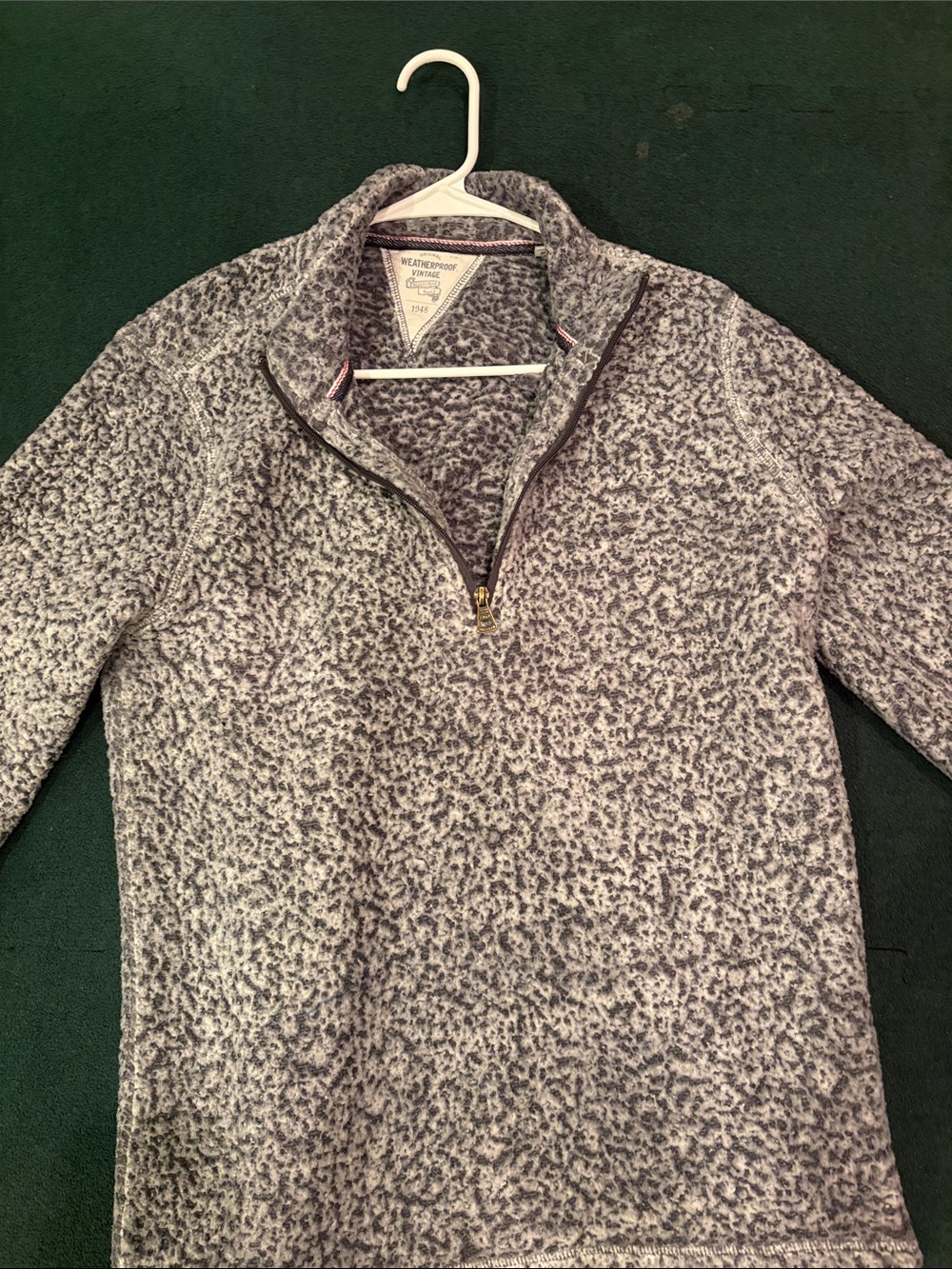 Weatherproof Men's Heathered Gray Quarter-Zip Sweater (VINTAGE!!!) 1 in stock